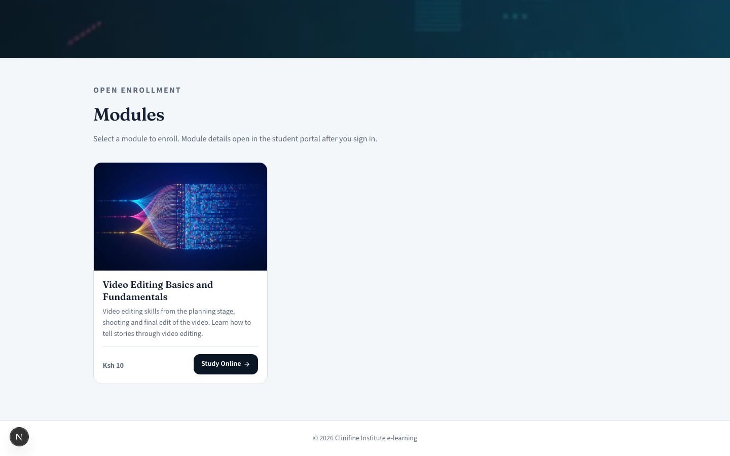 Public module catalog