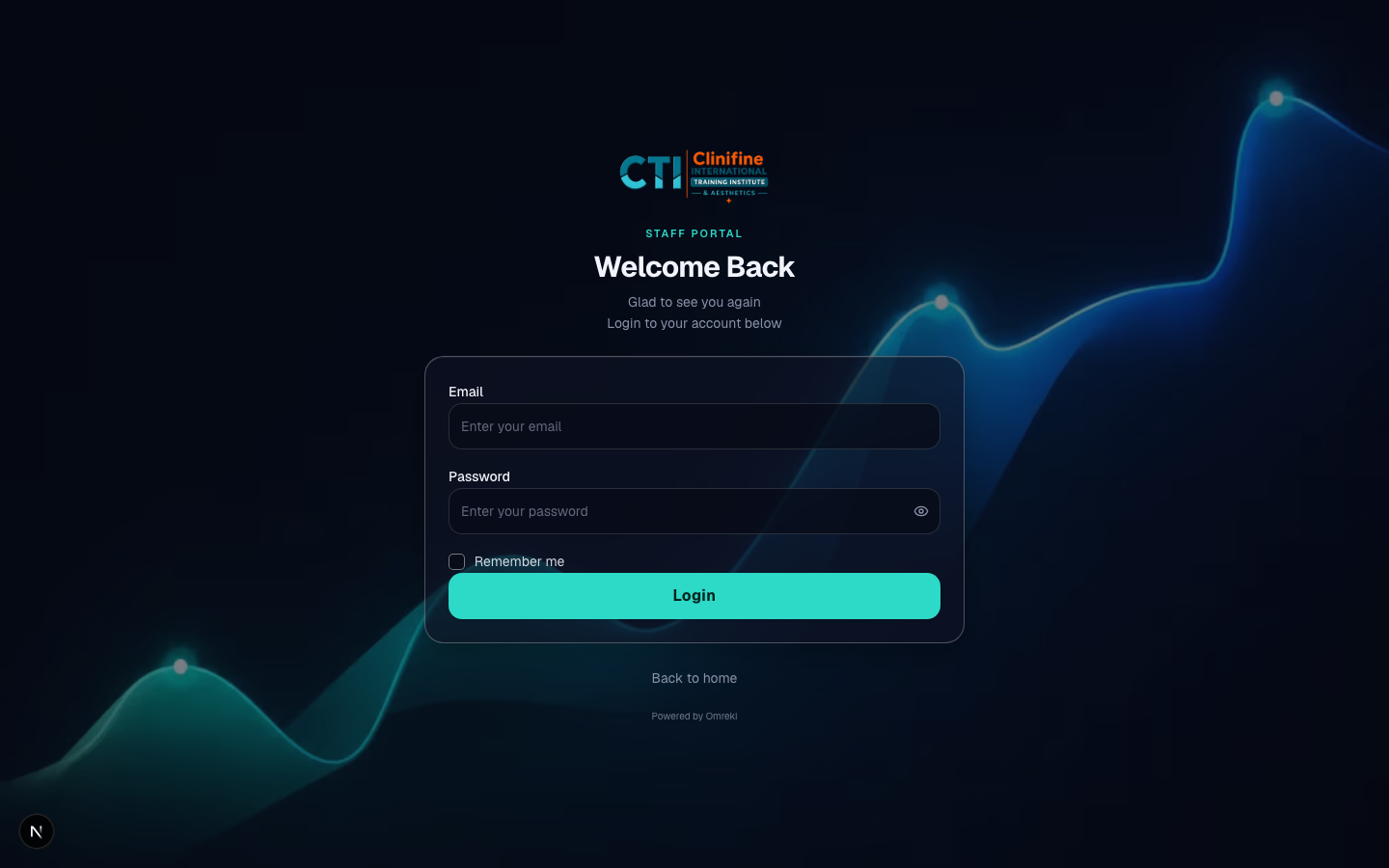 Staff login form